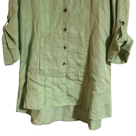 Soft Surroundings light Green Long Sleeve Button Down Shirt - Picture 3 of 6